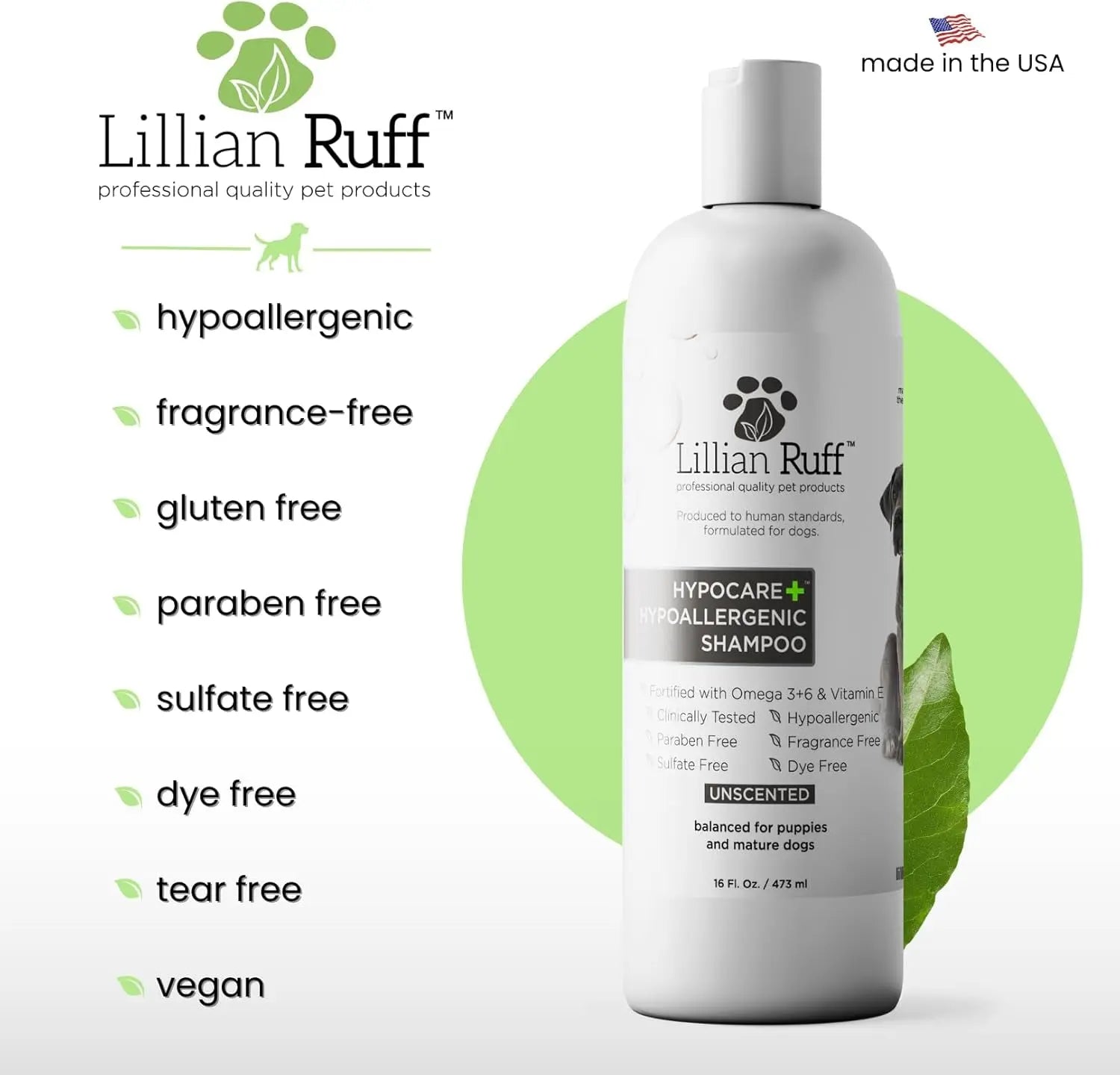 Hypoallergenic Oatmeal Dog Shampoo & Conditioner Set – Lillian Ruff HypoCare+